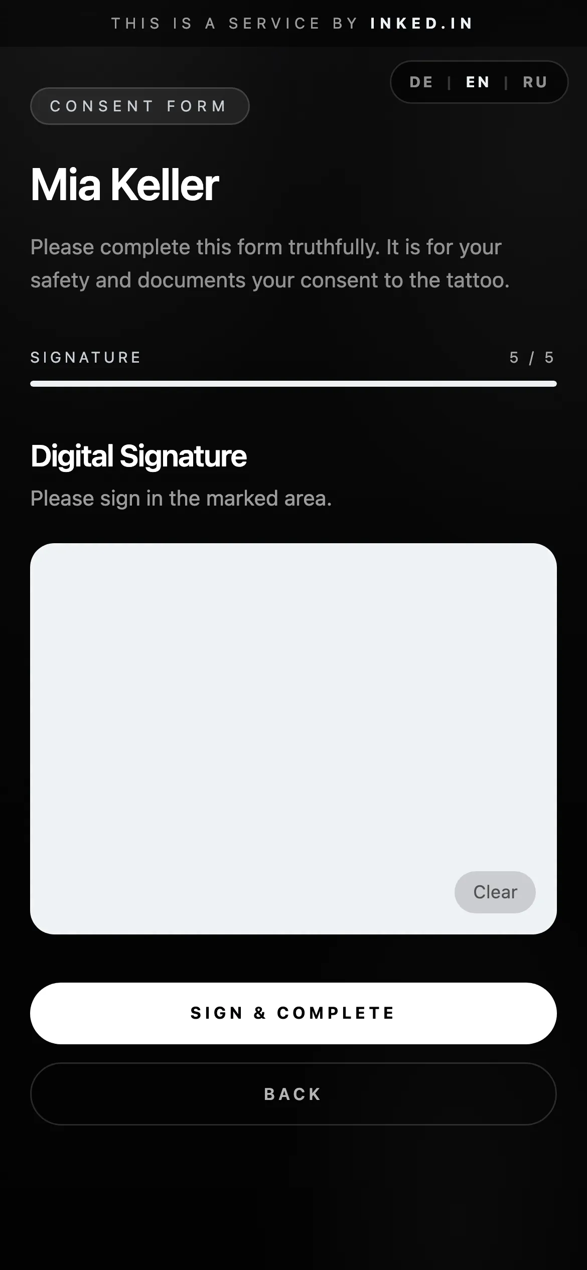 The signature that holds up.